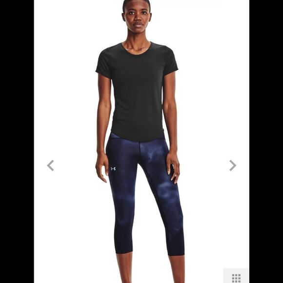 Under Armour Women's HeatGear Fly Fast Printed Crop Leggings small - Picture 1 of 6